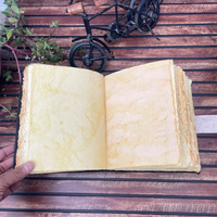 Carnet en cuir vintage imprimé colibris, fait main, pour la lecture, la prière et le dessin, avec papier à bords festonnés et motif floral personnalisé