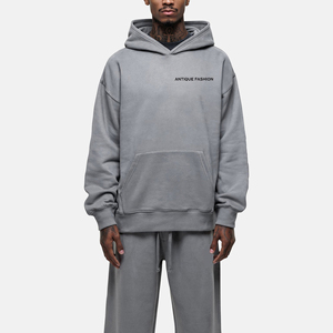 Sweat à capuche personnalisé imprimé numériquement, délavé, grande taille, décontracté, pour homme, vente en gros - Product Image 1