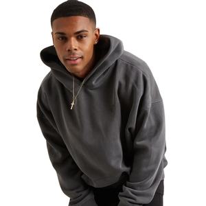 Sudadera con Capucha Extra Grande para Hombre, 100% Algodón, Bordado Personalizado, Diseño Sólido Informal para la Temporada de Primavera - Product Image 2