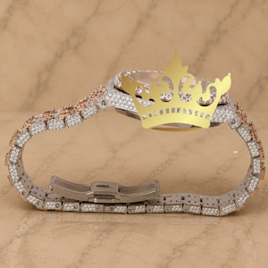 Luxury Jewelry Style Moissanite Diamond Watch Men Stainless Steel Bracelet Watch - Product Image 3