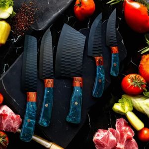 Juego de Cuchillos de Cocina de Primera Calidad con Hojas Afiladas y Duraderas, Mangos Ergonómicos Antideslizantes para Cocinar en Casa, Restaurante y Preparar Alimentos - Product Image 4