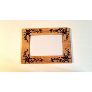 Handmade Natural Wood Burning Photo <b>Frame</b> Eco-Friendly Wooden Picture <b>Frame</b> Desktop Ornament Creative Arts Crafts Supply Bulk - Product Image 2