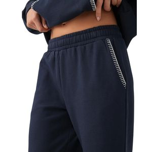 Pantalones de chándal anchos de cintura alta para mujer, informales, holgados, con cintura elástica, para descansar, venta al por mayor OEM - Product Image 3