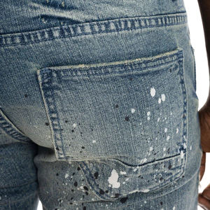 กางเกงยีนส์ขาสั้นผ้าเดนิมเนื้อแน่นแบบใหม่สำหรับผู้ชาย ปี 2026 ขายดี กางเกงยีนส์ขาสั้นผู้ชายสั่งทำพิเศษ 100% ผ้าเดนิม สำหรับฤดูร้อน - Product Image 6