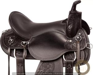 อานม้าหนังแท้พรีเมี่ยมแบบชาวตะวันตกทำด้วยมือสำหรับประสิทธิภาพการแข่งแบบทรงกระบอกแสดงม้าน้ำหนักเบาสวมใส่สบาย - Product Image 1