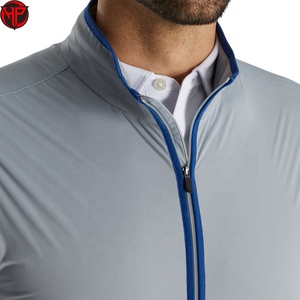 Gilet de golf tactique pour homme, résistant à l'eau, coupe-vent, séchage rapide, réversible, avec fermeture éclair, vêtement de sport avec logo avant/arrière - Product Image 2
