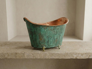 Fregadero de cobre con diseño de cuenco profundo, lavabo de cobre de cuenco ancho, fregadero de cobre de tamaño compacto, lavabo de cobre que ahorra espacio, fregadero de cobre grande - Product Image 5