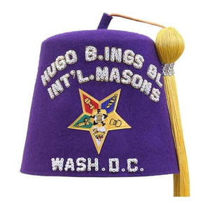 Sombrero Fez Masónico de Alta Calidad con Diseño Clásico de Borla, Sombrero Fez Masónico Personalizado para Vestimenta Formal - Product Image 1