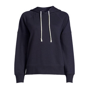 Sudadera con Capucha para Mujer, Manga Larga, Tejido de Algodón, Color Sólido, Corte Regular, para Otoño, con Forro Sherpa, Ultra Suave - Product Image 1