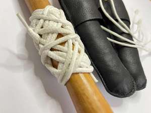 DISCOVER IMPEX - Señuelo de Entrenamiento Profesional para Halcón y Solapa, de Cuero, con Cuerda, Mango de Madera, Patrón de Camuflaje, Kit de Entrenamiento - Product Image 4