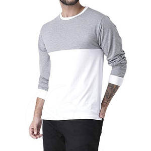 T-shirt de sport décontracté pour homme, qualité supérieure, meilleur design, uni, 100% coton, manches longues, avec logo personnalisable - Product Image 6
