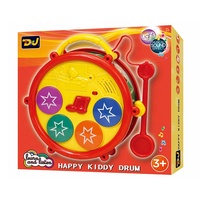 Tambour électronique éducatif créatif à piles, 5 gammes, Happy Kiddy D.J. Jouets pour enfants de 2 à 4 ans, 6 pièces en plastique ABS
