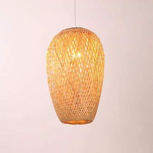 Pantalla de Lámpara Colgante de Bambú Tejida a Mano al por Mayor, Cubierta de Lámpara Colgante, Pantalla Decorativa Vintage, Iluminación OEM ODM - Product Image 1