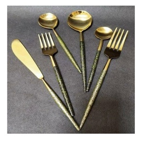 Food Appliance Decoration Kitchen Flatware Sets Cutlery Gold Finishing Metal Spoons Sets Cutlery Target <b>Tabletop</b> Decorative - Product Image 6