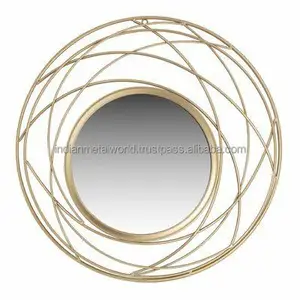 Wall Mirror Wall art Modern large size metal mirror golden amazing art work hot sale 2021