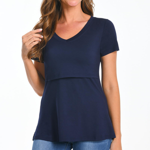 Soft Durable Nursing Tops Women Breastfeeding Shirts Eco Friendly Lightweight Maternity Apparel <b>Comfortable</b> Pregnancy Tshirts - Product Image 5