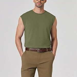 American-style Retro Sleeveless Vest for Men, Pure Cotton Vest, Summer Loose and Casual Top, Large Size - Product Image 3