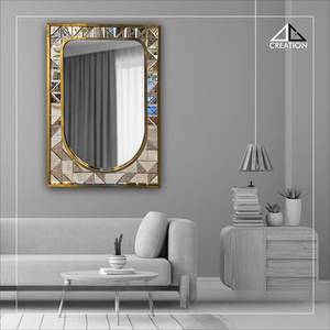 Sleek and Modern Art Decor Stainless Steel PVD Coated Frame Wall-Mounted <b>Mirror</b> for Bedroom and Wedding - Product Image 5