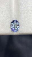 Piedra de Tanzanita Sirena Natural Certificada Sin Calentar, Corte Ovalado, con Excelente Color, Zoisita Natural, 1.93 Quilates, Claridad Loupe