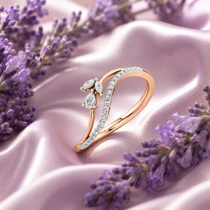 Anillo Clásico de Flor con Diamante Cultivado en Laboratorio de Lujo, Oro 10K 14K 18K, Plata 925 935, Corte Pera, Regalo para Compromiso, Boda o Fiesta - Product Image 1