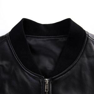 Chaquetas de Cuero Personalizadas para Hombre, Chaqueta de Motociclista de Cuero Genuino, Impermeable y Resistente al Viento, Estilo Bomber, Moda Urbana - Product Image 4