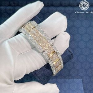 Montre de luxe Charm Jewels en acier inoxydable, boîtier 40 mm, verre saphir, lunette sertie de diamants, mouvement mécanique, pour homme, étanche 10 bars - Product Image 6