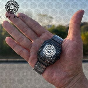นาฬิกาข้อมือ Charm_Jewells สแตนเลสสตีลทรงเหลี่ยม 40 มม. หน้าปัดอนาล็อกจักรกล กระจกแซฟไฟร์ เรืองแสง สไตล์วินเทจ แฟชั่นสำหรับทุกเพศ - Product Image 3