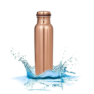 Botella de Cobre 100% Natural al por Mayor para el Hogar y Viajes, Botella para Beber con Diseño Moderno, Empaque Personalizado para el Hogar y la Cocina - Product Image 1