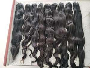 Extensions de cheveux au crochet en plumes, vierges indiennes brutes Remy, à trame unique, 100g - Product Image 3