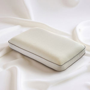 Oreiller cervical orthopédique de luxe en polyester avec motif uni, anti-acariens et respirant pour soulager la douleur - Product Image 1