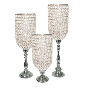 Support de bougeoir plaqué argent cristal brillant pour décorations de table nouveauté bougeoir fait main pour la décoration de mariage - Product Image 2