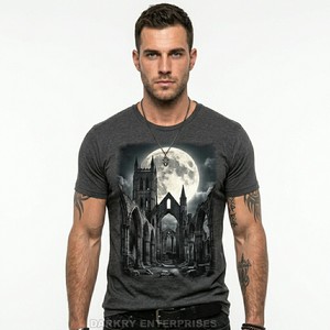 Fabricante de Camisetas con Diseño Gráfico Personalizado al por Mayor, Camiseta de Algodón de Alta Calidad con Serigrafía, Tema Vampiro, Ropa Urbana Gótica - Product Image 3