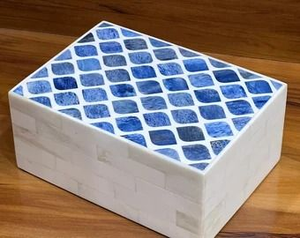 Caja de Almacenamiento de Resina Geométrica Rectangular Portátil, Estuche de Joyería de Cuero Simple, Modelo de Viaje Hecho a Mano para Niñas - Product Image 6