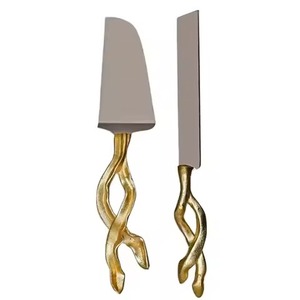 Elegant Cake Cutting Set Metal Knife and Server Stainless Steel Dessert Serving <b>Tools</b> Wedding Party Tableware - Product Image 1