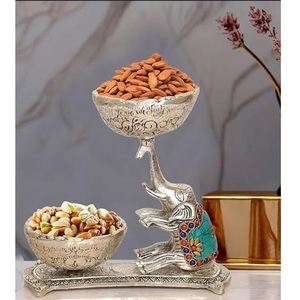 Dining Table Top Centerpieces Container Basket Kitchen Catering Use Luxurious Nickel Finished Metal Fruit Basket Bowl - Product Image 5