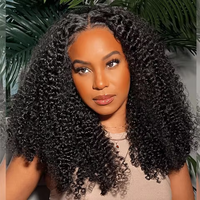 Extensions de cheveux humains bouclés afro 4C, tissage naturel noir non traité, cheveux vierges bruts pour femmes