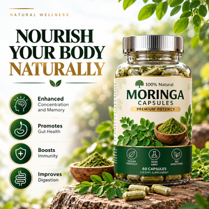 Cápsulas de Moringa Superalimento Natural Suplemento Dietético 60 Cápsulas Apoyo Nutricional Herbal - Product Image 2