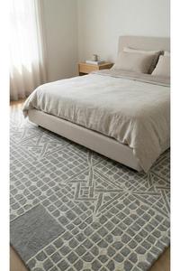 Alfombra de Lana Tejida a Mano de Calidad de Exportación con Base de Algodón, Estilo Vintage Desgastado para Decoración de Casa de Campo - Product Image 2
