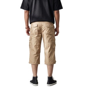 Men's New Designs Canvas Cargo Pants Elastic Waist Multiple Pockets Casual Breathable Cargo Shorts Midweight Autumn Wear 2026 - Product Image 4