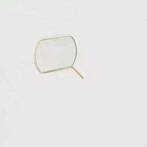 Espejo de Inspección de Pestañas Personalizado de Lujo Rojo Premium de Acero Inoxidable de Una Sola Cara Montado en la Pared con Baño de Oro - Product Image 6