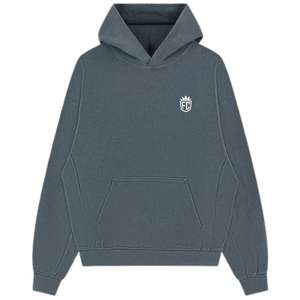 Sweat à capuche côtelé épais délavé gris, pull à manches longues en coton doux tricoté, coupe décontractée confortable pour homme, qualité supérieure - Product Image 1