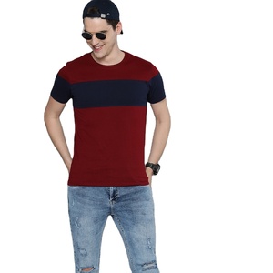 เสื้อยืดและกางเกงขาสั้นสำหรับผู้ชาย,เสื้อยืดแฟชั่นสีแดงพร้อมชุดกางเกงขาสั้น - Product Image 1