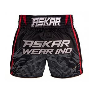 Shorts MMA pour homme Askar, noir et rouge, impression par sublimation, séchage rapide, vêtements d'arts martiaux mixtes, coupe régulière, taille adulte - Product Image 2