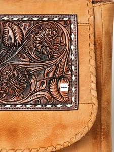 Sac à dos unisexe en cuir de vachette avec franges, style occidental, fermeture à glissière, polyester souple, sculpté à la main, vente en gros de produits scolaires en vrac - Product Image 4