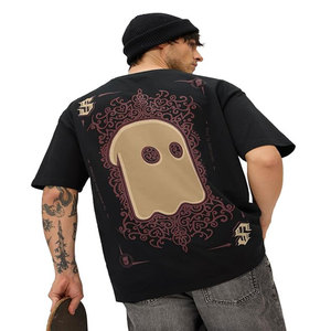 เสื้อยืดวินเทจเปิดไหล่สำหรับผู้ชายเสื้อยืดปล่อยปล่อยให้เป็นกรดซักได้สำหรับทั้งชายและหญิง - Product Image 1