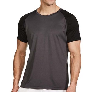 Camiseta de Manga Raglán para Hombre, de Secado Rápido, Cuello Redondo, Corte Regular, Color Sólido, Informal, 100% Poliéster, Tejido de Punto - Product Image 1