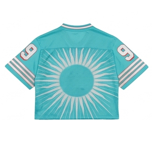 เสื้อฟุตบอลอเมริกันแบบตาข่าย หมายเลข 99 คอวี แขนสั้น สำหรับผู้ใหญ่ ระบายอากาศได้ดี ชุดกีฬา พิมพ์หมายเลขทีม - Product Image 2