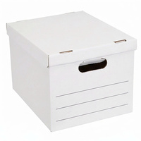 Boîte de banque A5 en carton robuste avec impression dorée, boîte rigide recyclable pour le stockage et l'archivage de documents professionnels