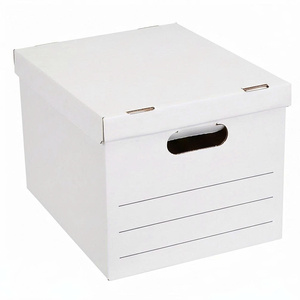Heavy Duty A5 <b>Cardboard</b> Bankers <b>Box</b> with Gold Foil Printing Recyclable Rigid <b>Box</b> for Business Document <b>Storage</b> and Archiving - Product Image 5