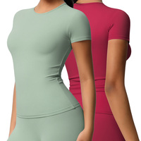 T-shirt de compression élastique pour femme, haut de gamme, manches longues, séchage rapide, respirant, écologique, pour l'exercice, le fitness, le yoga